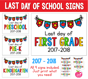 https://www.teacherspayteachers.com/Product/LAST-Day-of-School-Signs-2017-2018-FREEBIE-Preschool-PreK-Kinder-1st-2nd-3132305