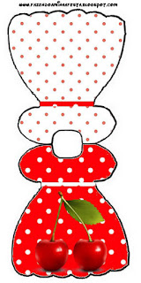 Cherries: Free Printable Dress Invitations.