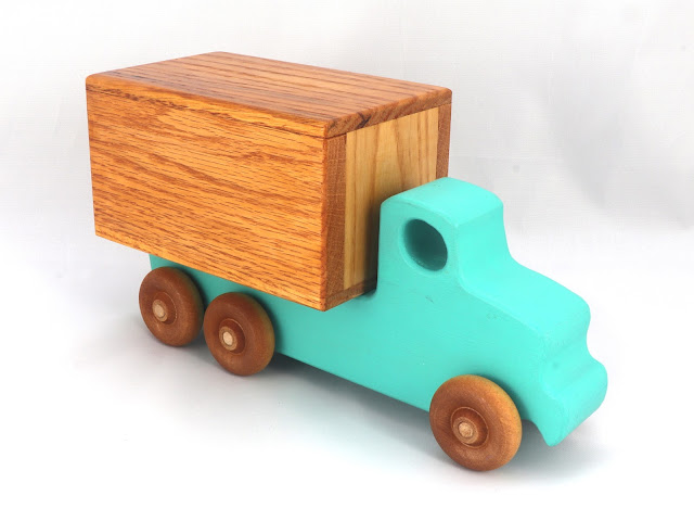 Handmade Wooden Toy Truck, Movinq Van/Box Truck From Quick N Easy 5 Truck Fleet
