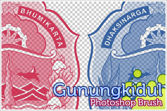 logo gunungkidul photoshop brush