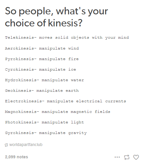 What's your choice of kinesis?
