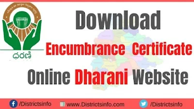 Download Encumbrance Certificate Online Dharani Website Telangana