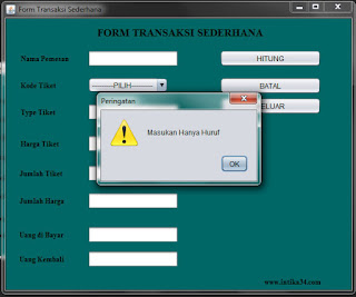 netbeans, tutorial, belajar, program transaksi sederhana, java