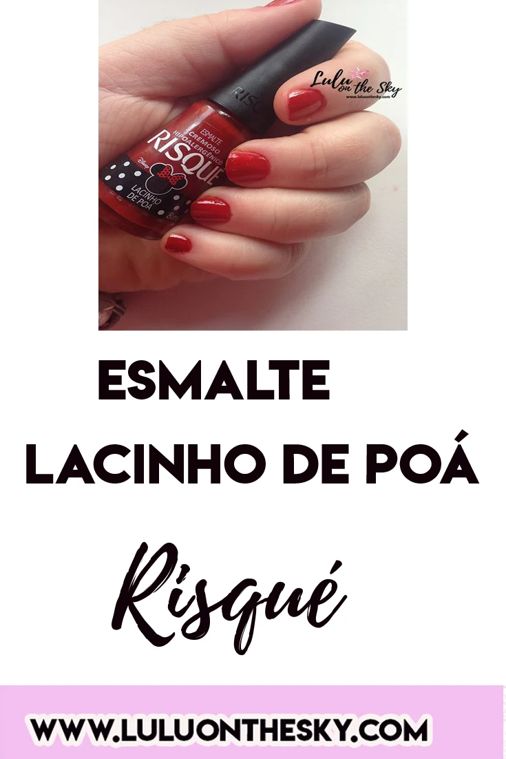 Esmalte Risqué Coleção Minnie Cremoso Lacinho de Poá