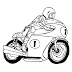  Desenho de Motoqueiro para Colorir