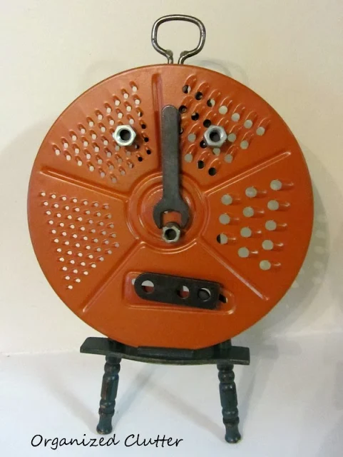 Repurposed Grater Jack o'Lantern www.organizedclutterqueen.blogspot.com