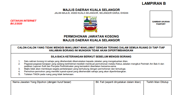 kerja kosong di selangor