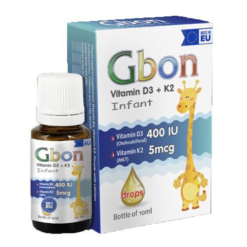 ( Chính Hãng) GBON Vitamin D3 + K2 Nhập Khẩu Chính Hãng Từ Châu Âu