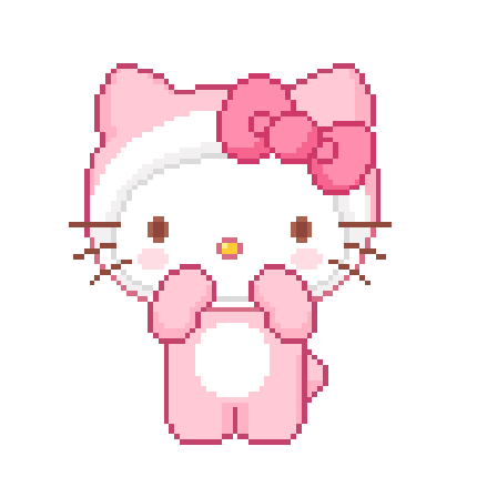 Hello Kitty pixel art
