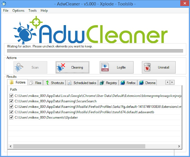 AdwCleaner 5.108 Pembersih Malware Iklan Yang mengganggu adsmalware