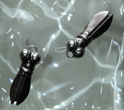 Superfly Pewter Earrings by Alex Streeter