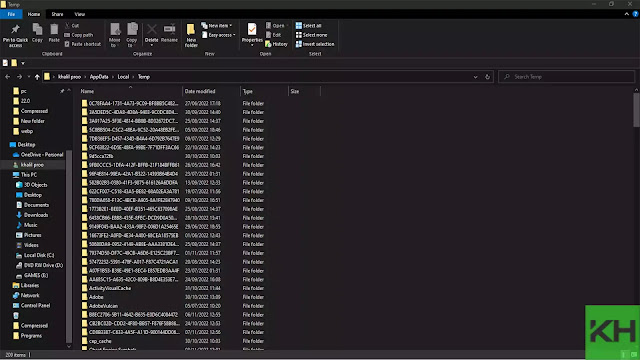 Delete temporary files from the system