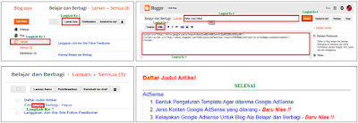 Cara Membuat Daftar Isi Blog