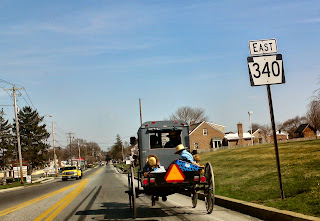 Amish Family in buggy - Lancaster, PA