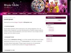 music_globe_blogger_template