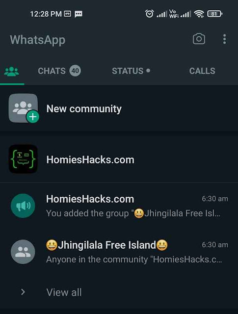 WhatsApp Community Created