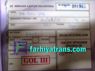 tiket pengiriman mobil