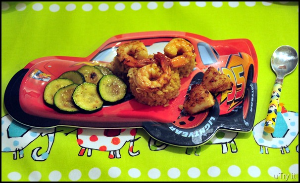    “Mickey Mouse” Seafood Over Brown Rice