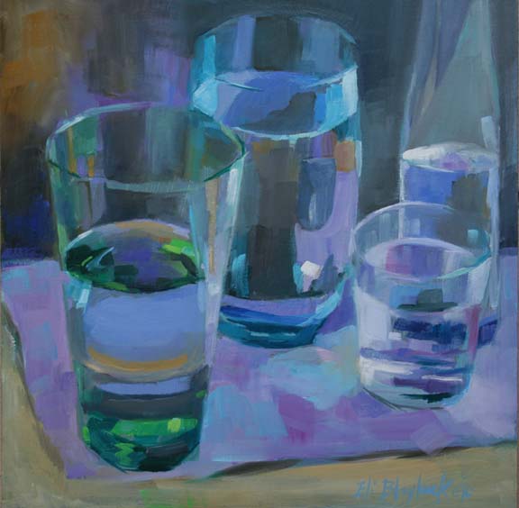 By glass Daily in painting Blaylock, oil American Paintings Impressionist  Elizabeth