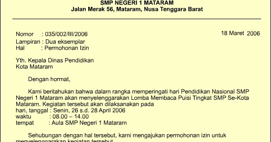 Contoh Surat Undangan Resmi Yang Benar