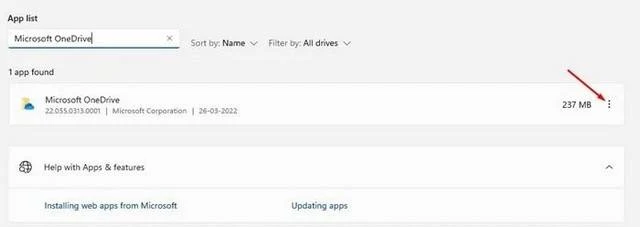 تعطيل أو إزالة OneDrive