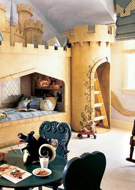 UN CASTILLO PARA TUS PRINCIPES - DORMITORIO CON CASTILLO via www.dormitorios.blogspot.com