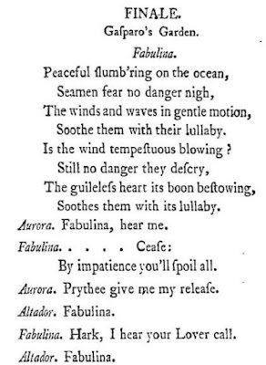 The Pirates 1792 opéra de Stephen Storace libretto Lullaby