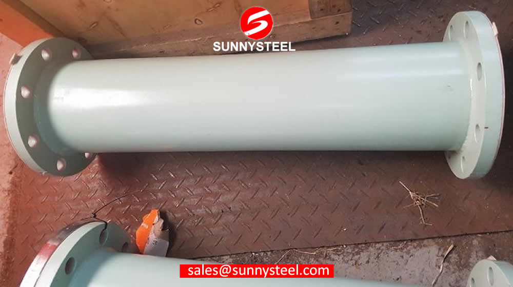 Alumina ceramic sleeve lined straight pipe