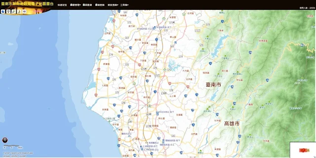 臺南市政府地政局電子地圖圖台介面-EricZhang