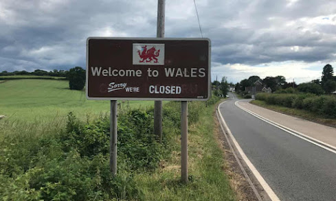 Wales under the covid. Welcome sign