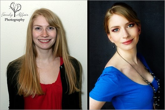 before & after, glamour photography