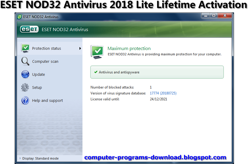 Vibnibite Eset Nod32 Antivirus 2018 Lite 32bit Lifetime Activation