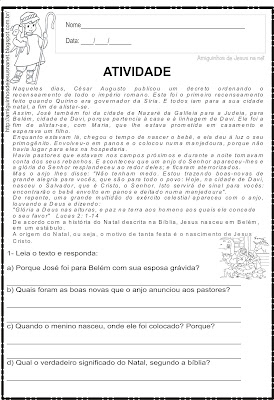 Atividade - O verdadeiro natal