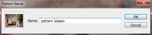 The Pattern Name dialog box.