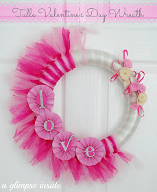 tulle and felt roses valentines wreath diy