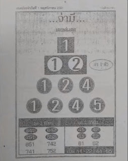 Thai Lottery 2nd Paper Full Set For 01-11-2018