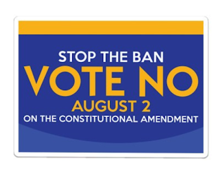 Kansas Vote No August 2 yard sign