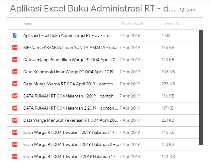 Download Aplikasi Data Penduduk Gratis | Software Kependudukan RT RW Desa [Excel Full]