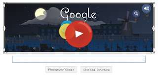 Google dodle untuk ulang tahun Claude Debussy ke-151
