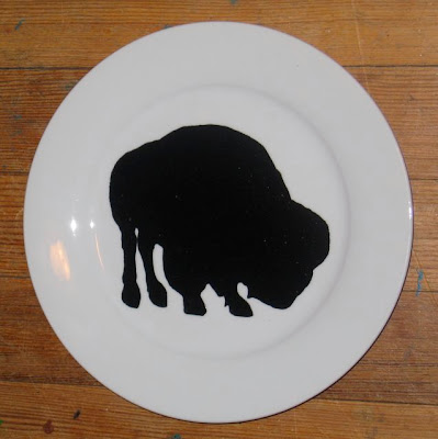bison plate by Ruth Trevarrow