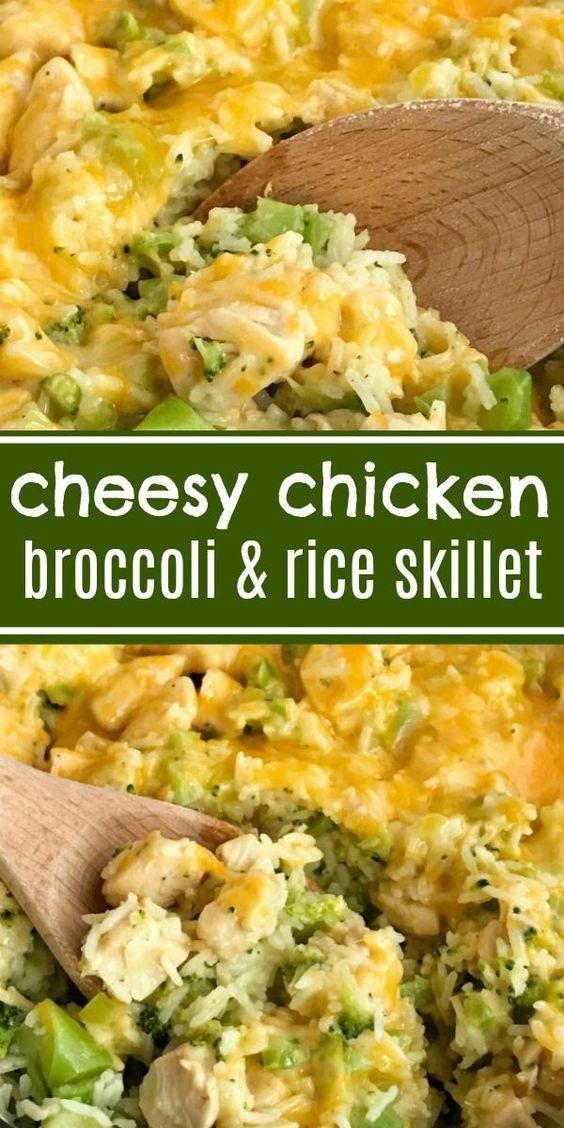 Cheesy Chicken Broccoli & Rice - Easy Food Recipes