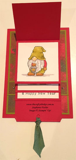 #thecraftythinker, #kindestgnomes, #waterfallcard, #funfold, #christmascard, #xmascard, #stampinup, #stampinupdemonstratorstephaniefischer