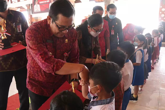 Wujudkan Generasi Muda yang Sehat dan Berkualitas, Ny. Rai Wahyuni Sanjaya Konsen Terhadap Tumbuh Kembang Anak di Kabupaten Tabanan