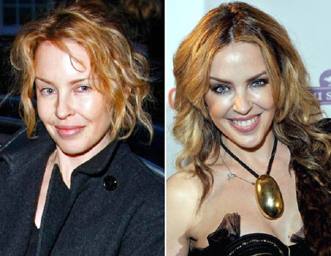 Kylie Minogue; celebritis without makeup