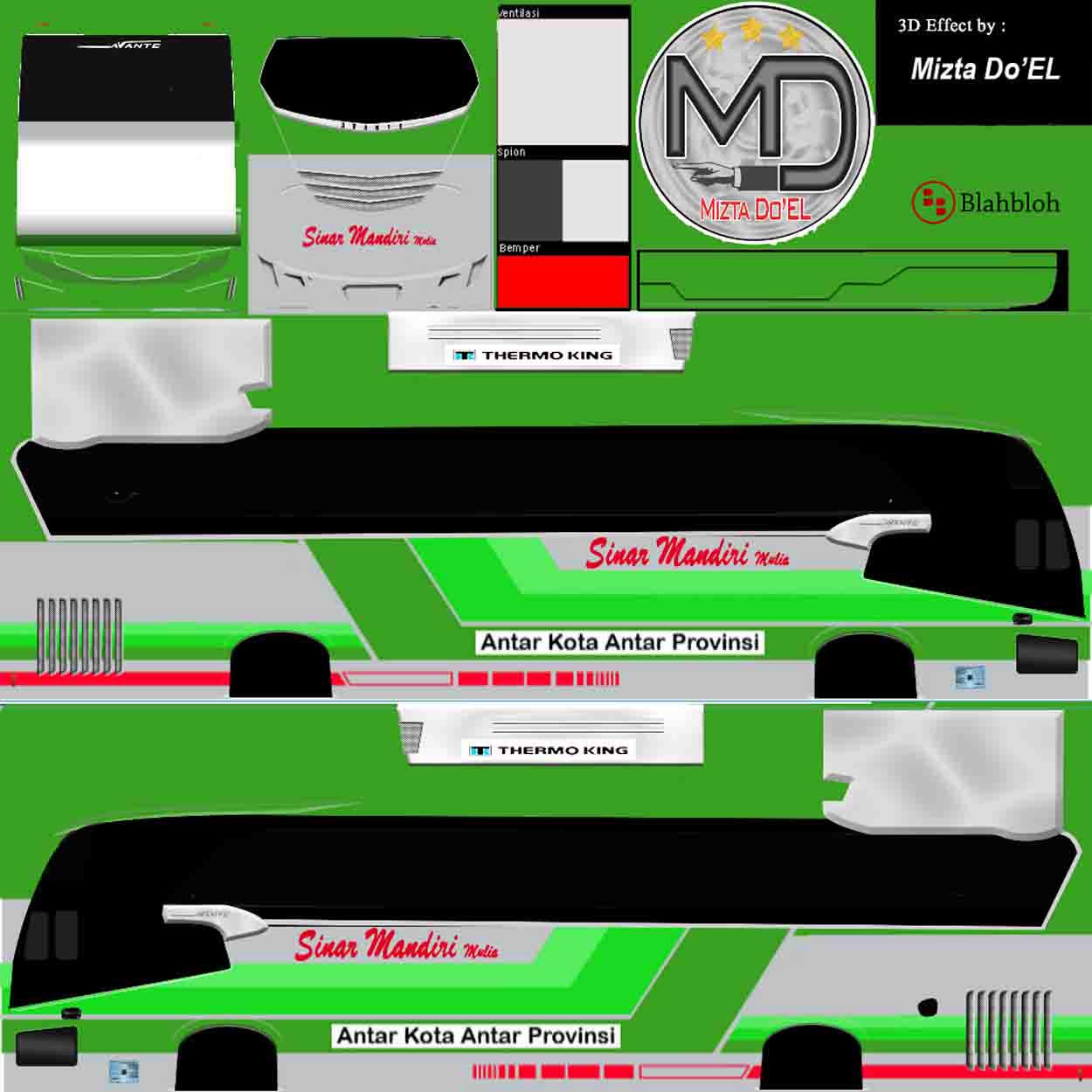 livery bussid sinar mandiri mulia