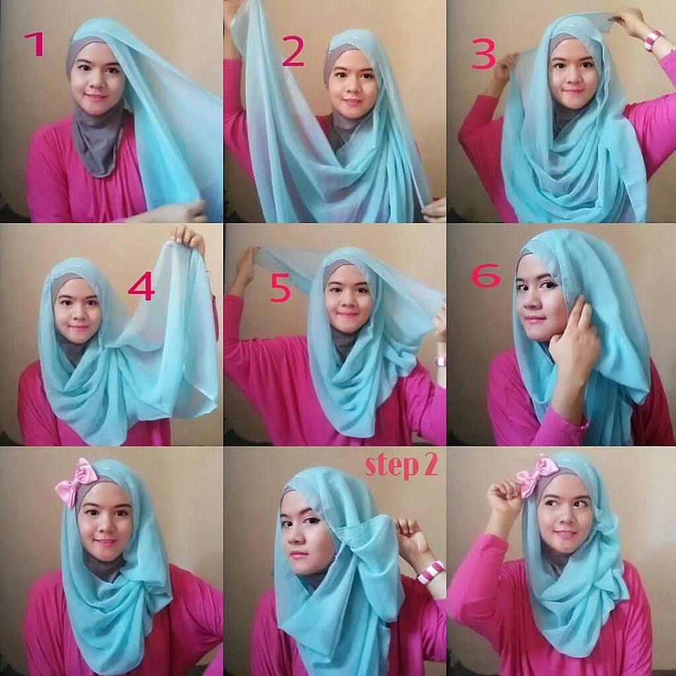 Tutorial Jilbab Paris Untuk Orang Gemuk  Paling