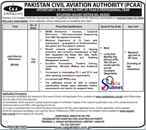 Pakistan Civil Aviation Authority CAA jobs (2023) Apply Online