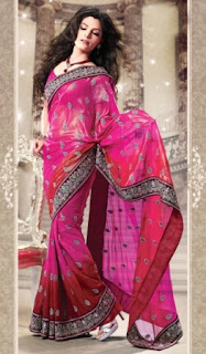 Multicolor-Trendy-Indian-Designer-Saree