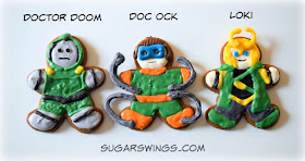 Doctor Doom Doc Ock Loki cookies