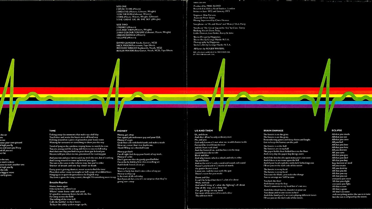 Pink Floyd Dark Side Of The Moon Lyrics